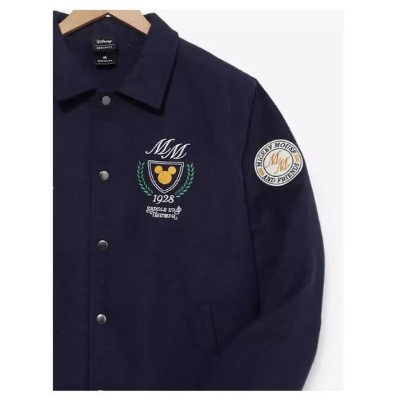 Rare Unisex Disney Mickey Mouse Country Club Blue Varsity Jacket Size Large New - Picture 5 of 8